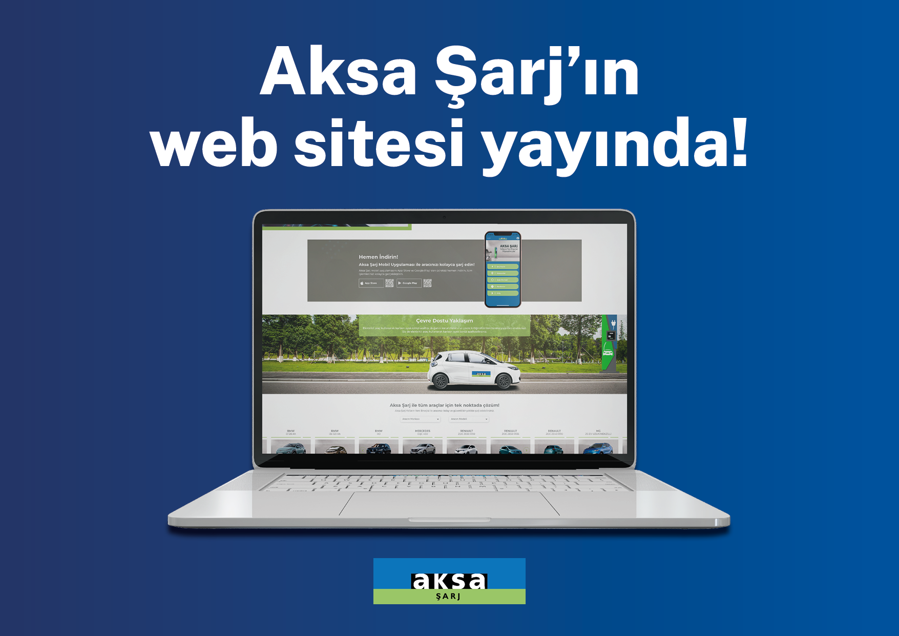Aksa Şarj web sitesinde hizmet vermeye başladı