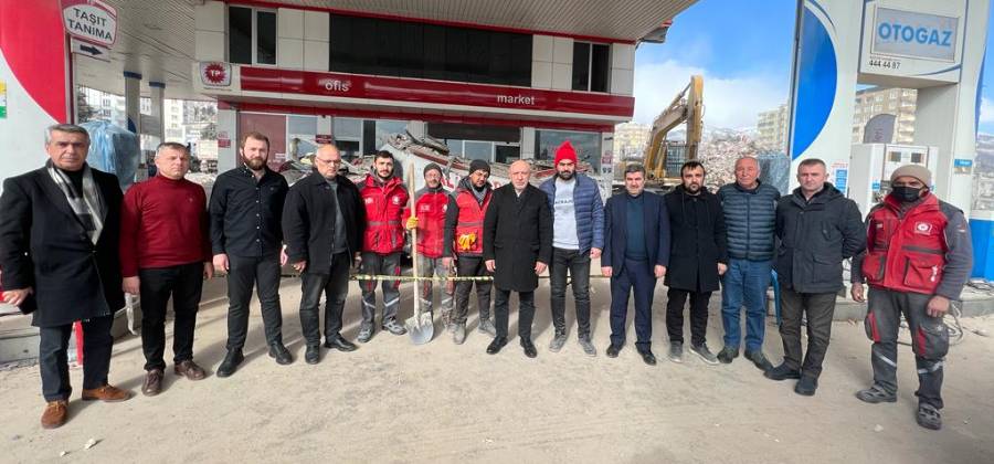 PÜİS Heyetinden Kahramanmaraş’ta depremden zarar gören istasyonlara ziyaret