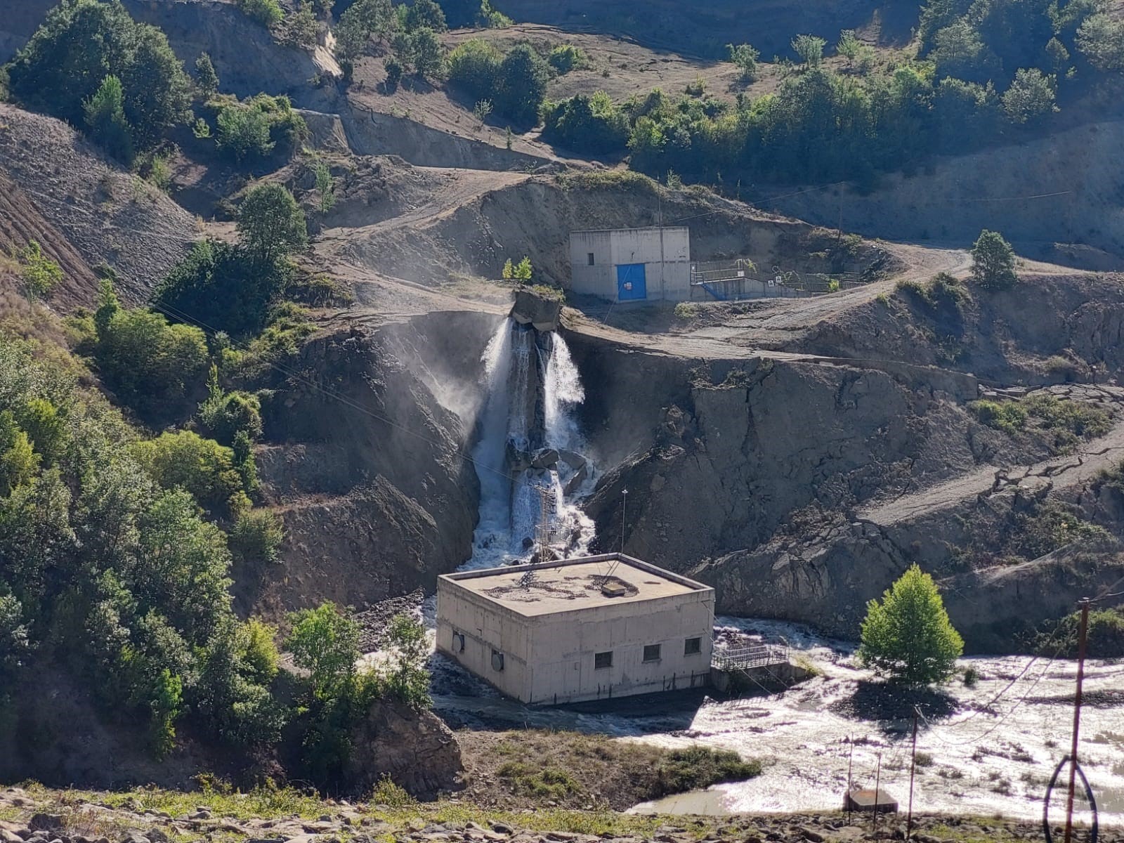 Amasya’da HES’te heyelan